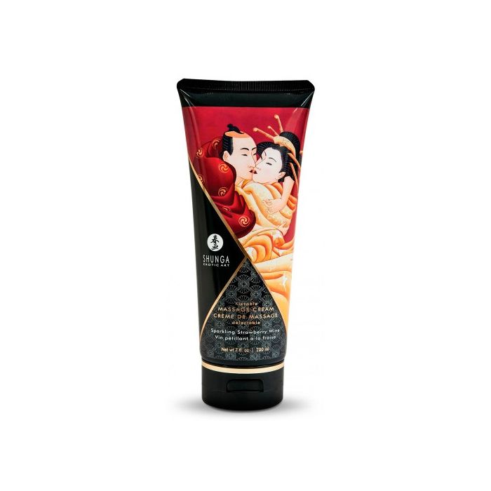 Creme de Massagem Shunga Espumante Morango (200 ml)