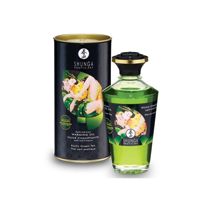 Óleo de Massagem Beijável Shunga Chá Verde (100 ml)