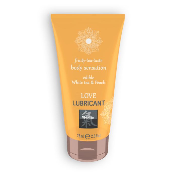 Lubrificante Comestível Shiatsu Fruity Tea Body Sensation Chá Branco & Pêssego (75 ml)