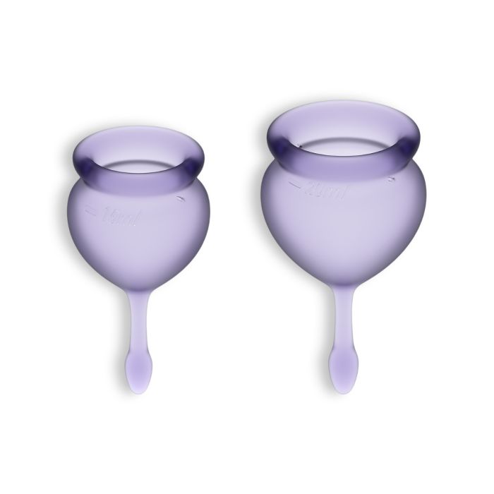 Conjunto de 2 Copos Menstruais Satisfyer Feel Good Lilás