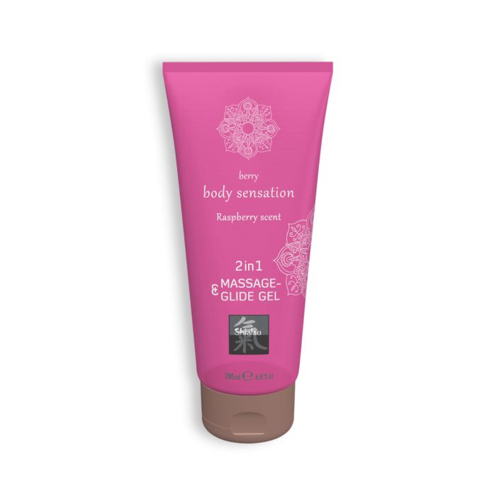 Gel Massagem e Lubrificante 2 em 1 Framboesa Shiatsu (200 ml)