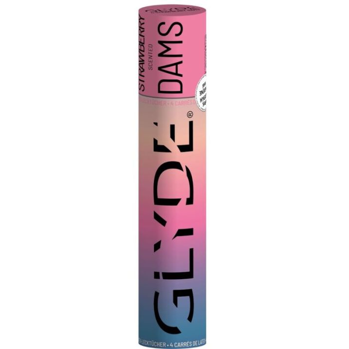 Preservativos Orais Sheer Glyder Dams Morango (4 Un)