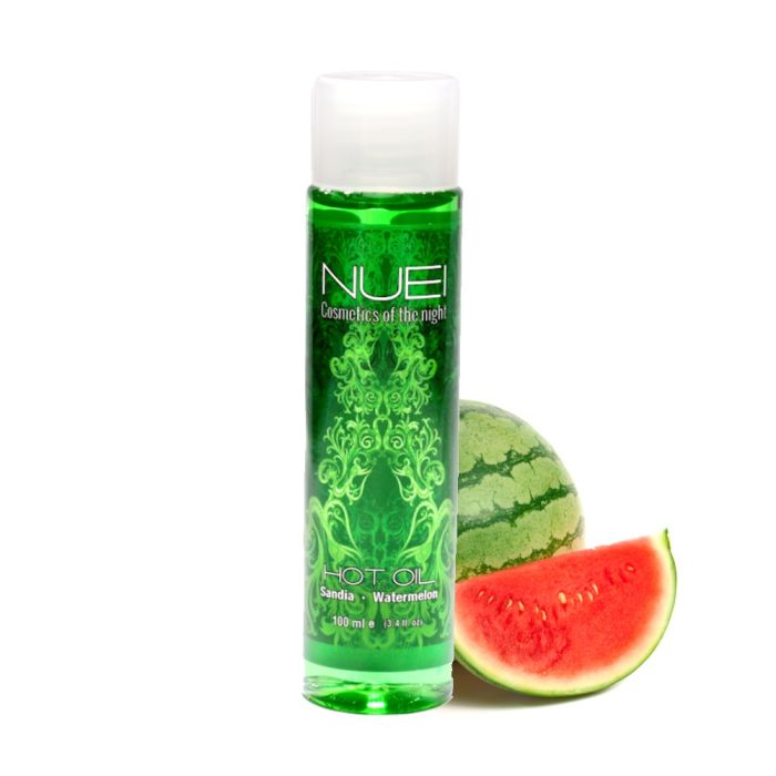 Óleo de Massagem C/ Efeito Calor Melancia Hot Oil Nuei (100 ml)