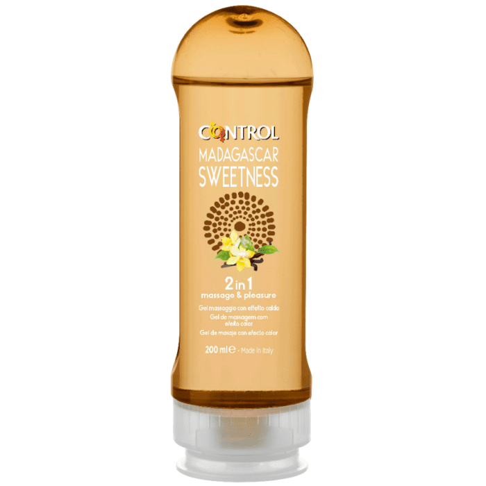 Gel de Massagem Estimulante Control 2 em 1 Massage & Pleasure Madagascar Sweetness (200 ml)