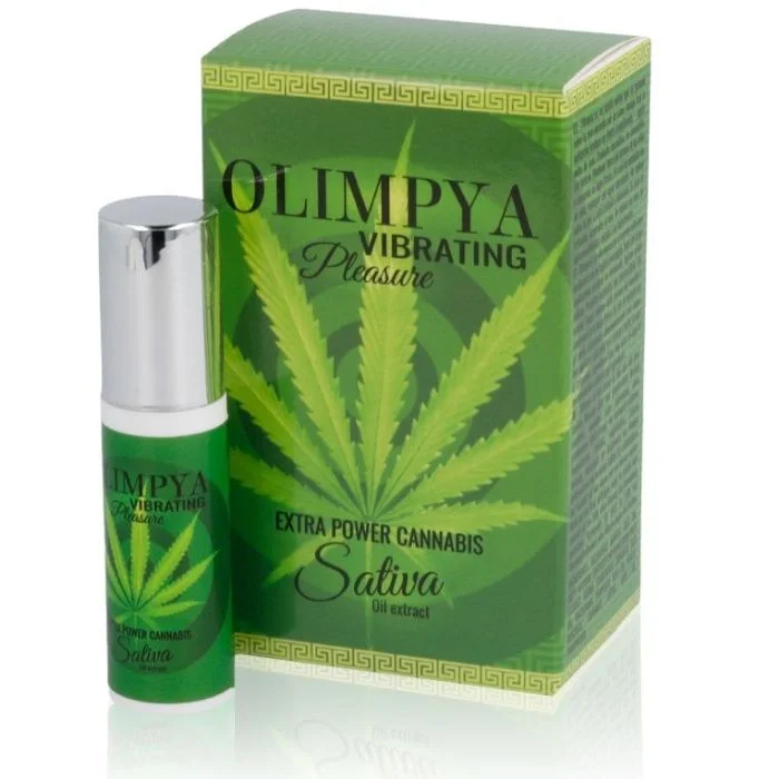 Vibrador Liquido Estimulante Unisexo Olimpya Vibrating Pleasure Extra Sativa Cannabis Conjunto