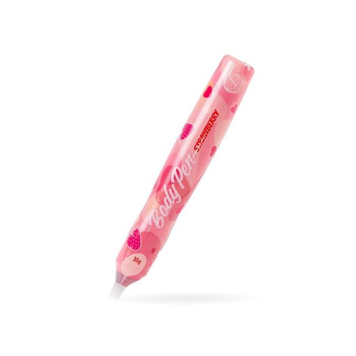 Caneta Comestível Corporal Secret Play Morango (35 g)