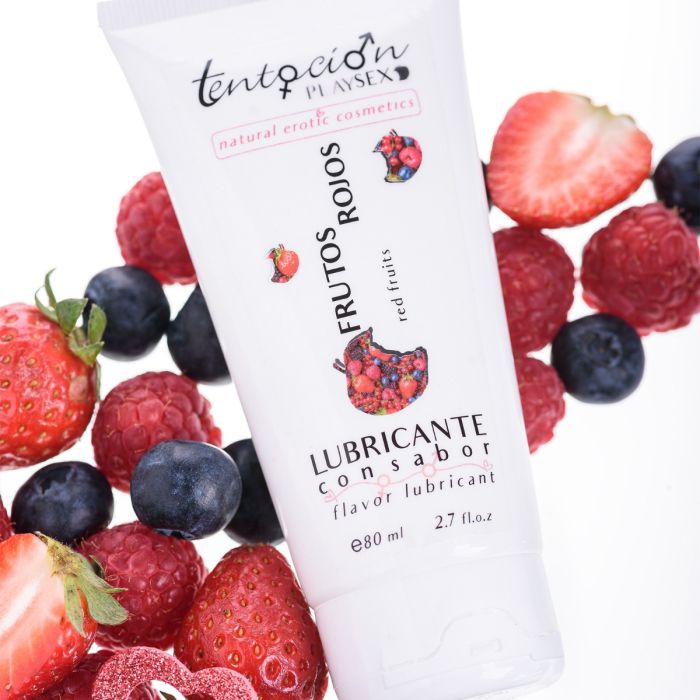Lubrificante à Base de Água Tentación Play Sex Frutos Vermelhos (80 ml)