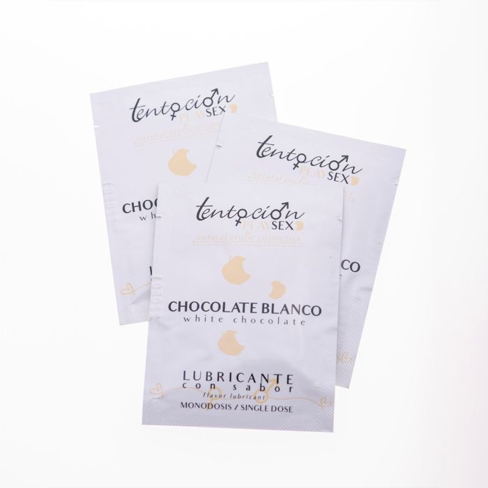 Lubrificante Monodoses à Base de Água Tentación Play Sex Chocolate Branco (20 X 5 ml)