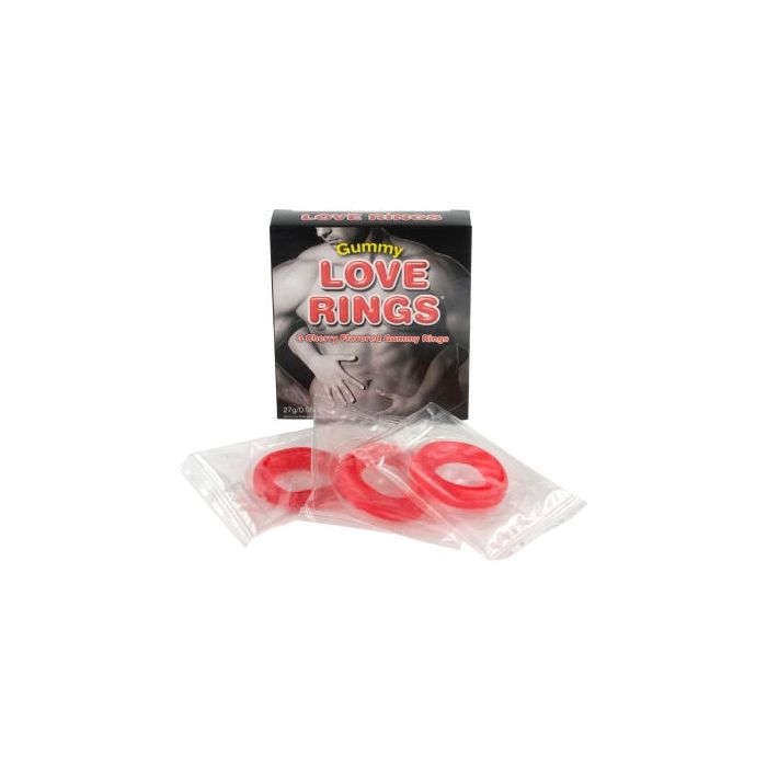 Aneis do Amor Comestíveis Cereja