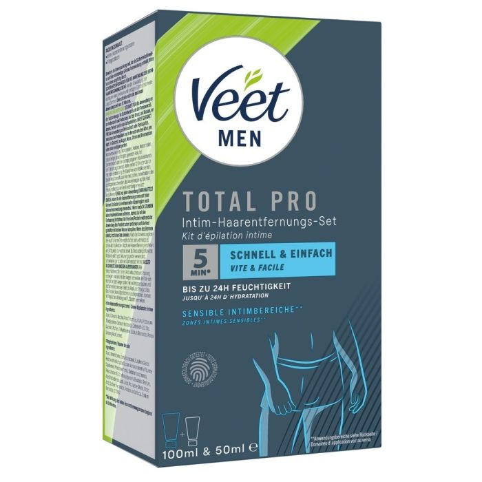 Conjunto Depilação Veet Men Total Pro Intimate (100 ml + 50 ml) Caixa