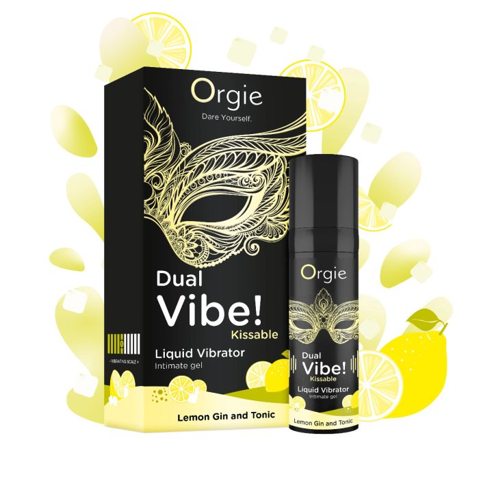 Vibrador Liquido Estimulante Unisexo Orgie Dual Vibe! Liquid Vibrator Gin Tónico de Limão (15 ml)
