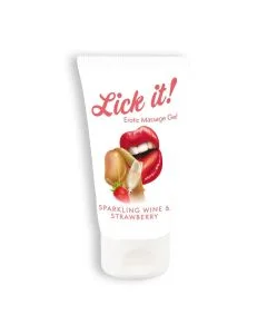 Óleo de Massagem Lick It Champanhe e Morango (50 ml)